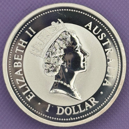 1995-P Australia Kookaburra $1 1 oz .999 Silver Coin BU