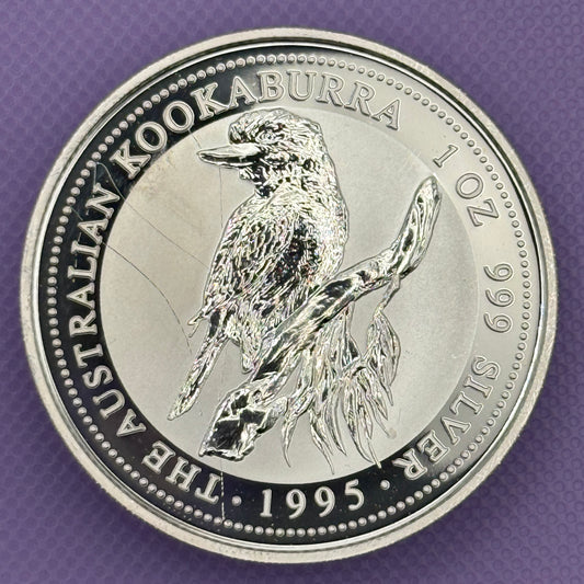 1995-P Australia Kookaburra $1 1 oz .999 Silver Coin BU