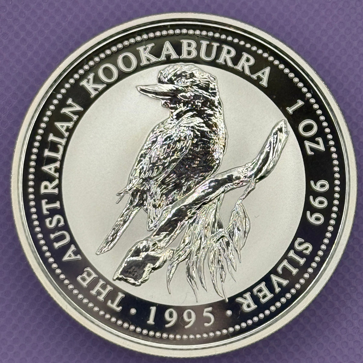 Moneda de plata Kookaburra de 1 oz de 2004 de Australia, plata fina .999