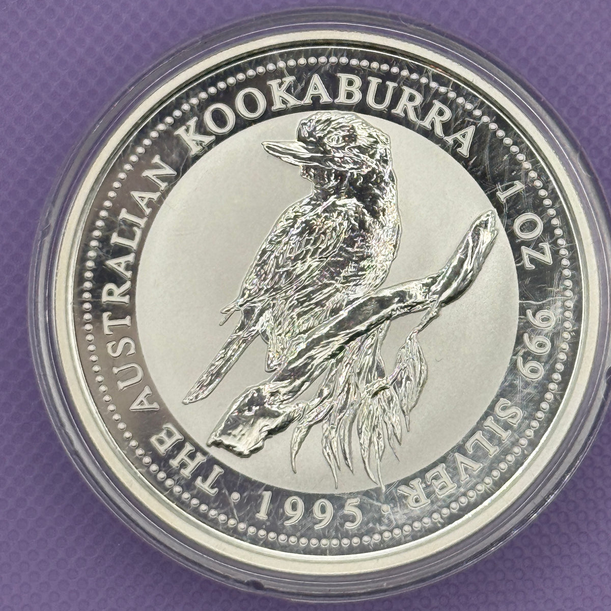 Moneda de plata Kookaburra de 1 oz de 2004 de Australia, plata fina .999