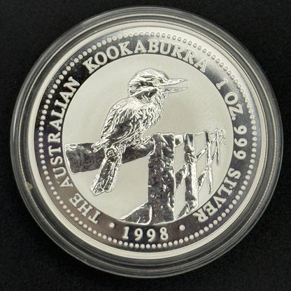 1998 Australia Kookaburra Moneda de plata de 1 oz Plata fina .999