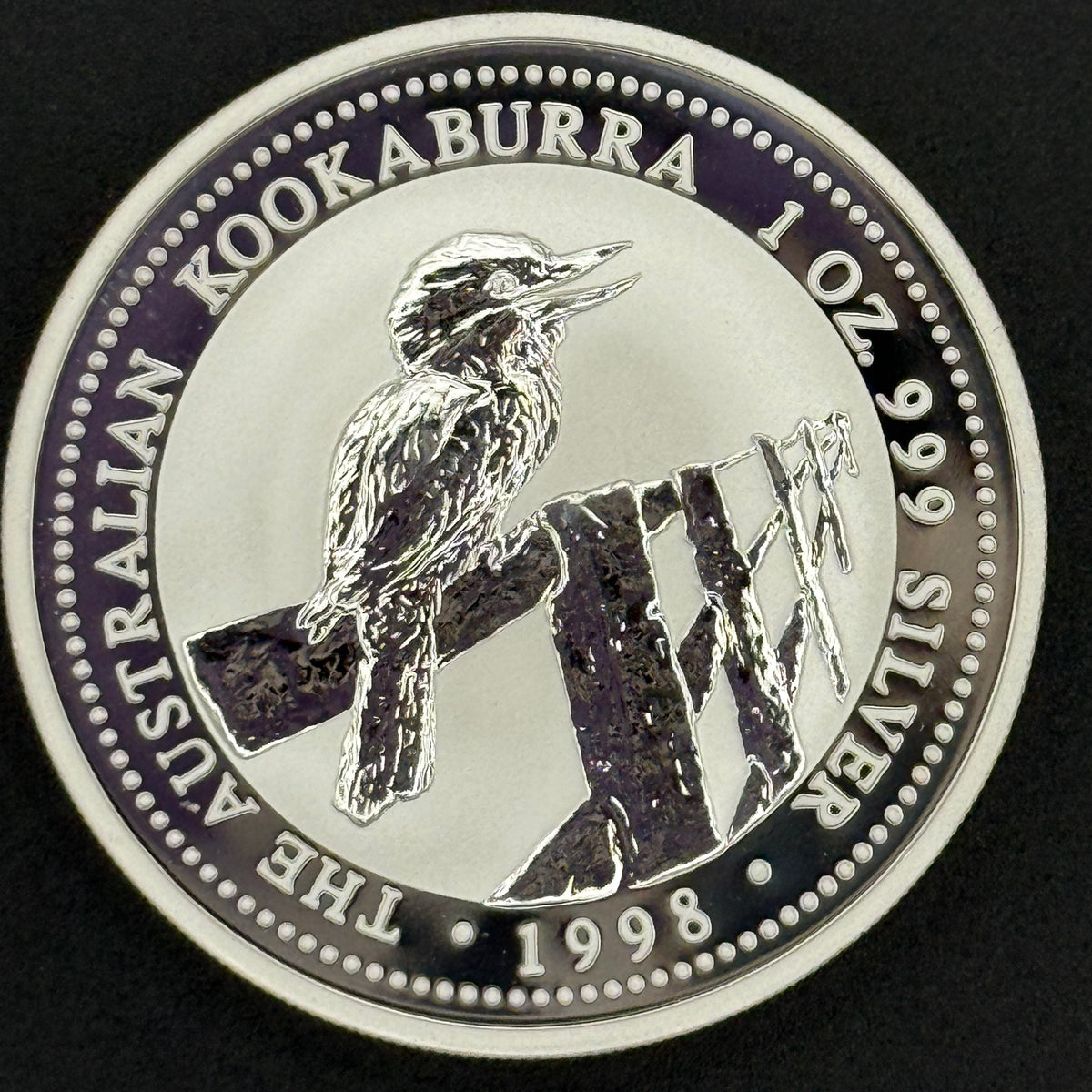 1998 Australia Kookaburra Moneda de plata de 1 oz Plata fina .999