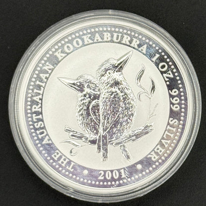 Moneda de plata Kookaburra de 1 oz de 2004 de Australia, plata fina .999