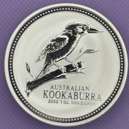 2003 Australia Kookaburra 1 oz .999 Silver Coin BU