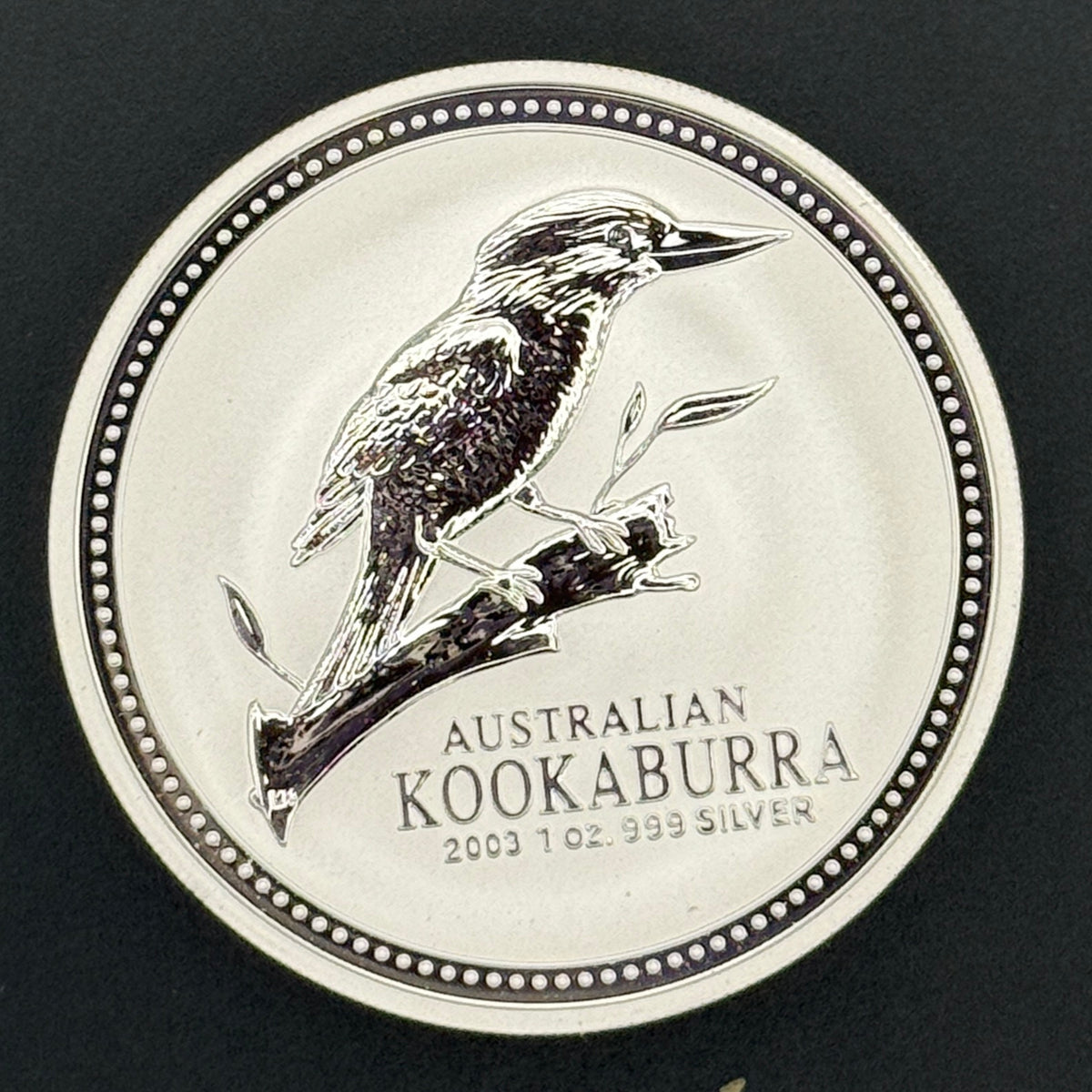 Moneda de plata Kookaburra de Australia de 2003 de 1 oz de plata fina .999