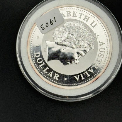 2004 Australia Kookaburra Moneda de Plata de 1 oz .999 Fina BU