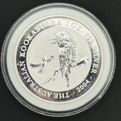 2004 Australia Kookaburra Moneda de Plata de 1 oz .999 Fina BU
