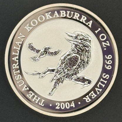 2004 Australia Kookaburra Moneda de Plata de 1 oz .999 Fina BU