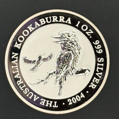 2004 Australia Kookaburra Moneda de Plata de 1 oz .999 Fina BU