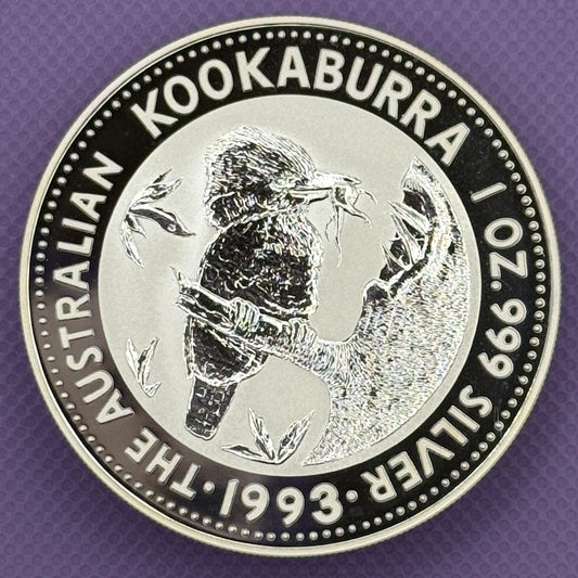 1993 Australia Kookaburra 1 oz .999 Silver Coin BU