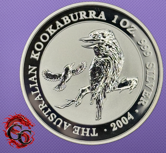 2004-P Australia Kookaburra $1 1 oz .999 Silver Coin in capsule BU