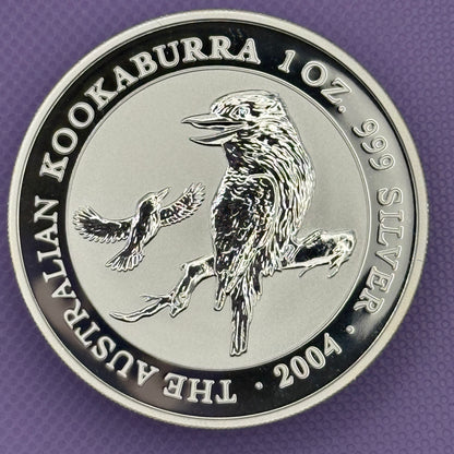 2004 Australia Kookaburra 1 oz .999 Silver Coin BU in capsule