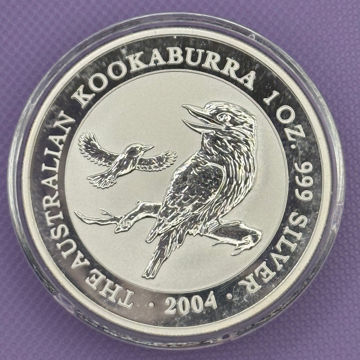 2004 Australia Kookaburra 1 oz .999 Silver Coin BU in capsule