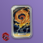 Scottsdale Mint Dragon 1 oz .999 Silver Colorized Bar, Orange Storm #1742