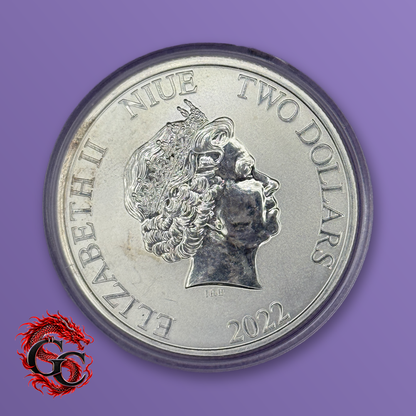 Niue 2022 $2 Star Wars Classic Darth Vader 1 oz .999 Silver BU