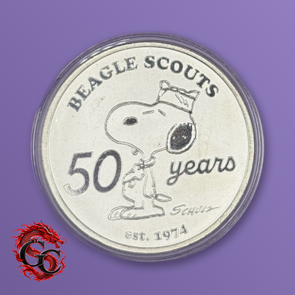 2024 Peanuts Beagle Scouts 50 Years 1 oz .999 Silver Round