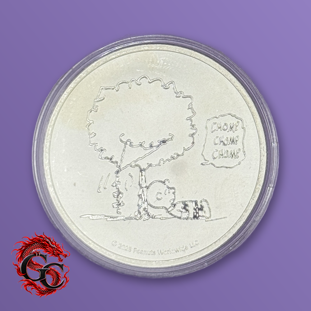 Peanuts Charlie Brown Kite-Eating Tree Chomp 1 oz .999 Silver Round