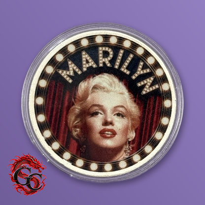 Marilyn Monroe 1 oz .999 Silver Colorized Round