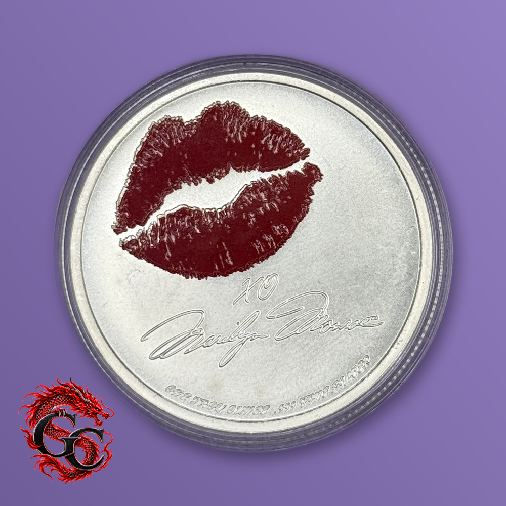 Marilyn Monroe 1 oz .999 Silver Colorized Round