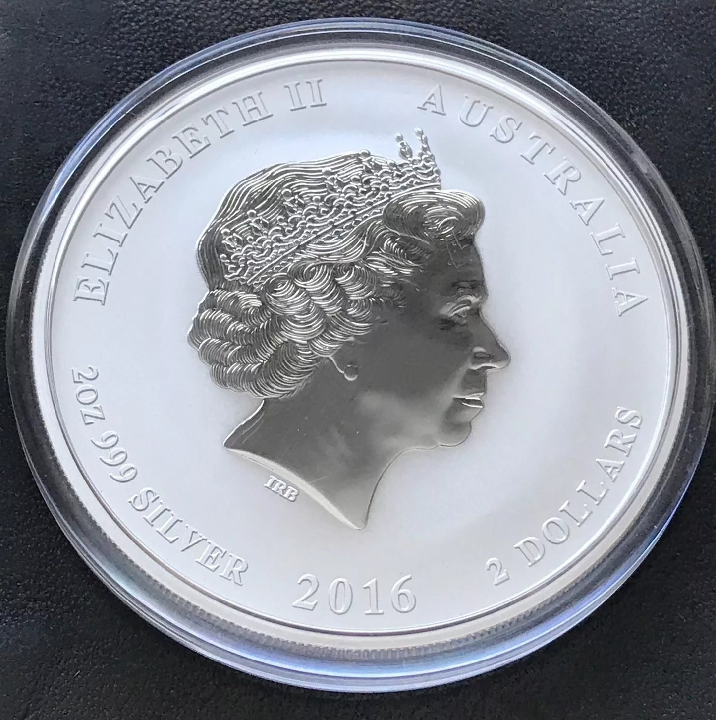 2016 Australia Year of The Monkey Perth 1 Oz 999 Fine Silver Coin - In Capsule