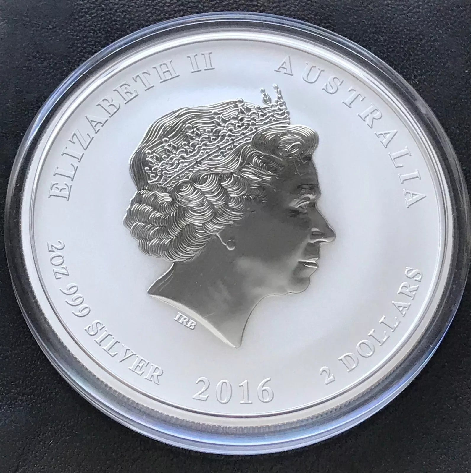 2016 Australia Year of The Monkey Perth 1 Oz 999 Fine Silver Coin - In Capsule