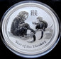 2016 Australia Year of The Monkey Perth 1 Oz 999 Fine Silver Coin - In Capsule