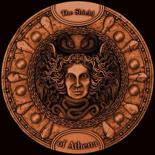 Shield of Athena 2 oz Antiqued