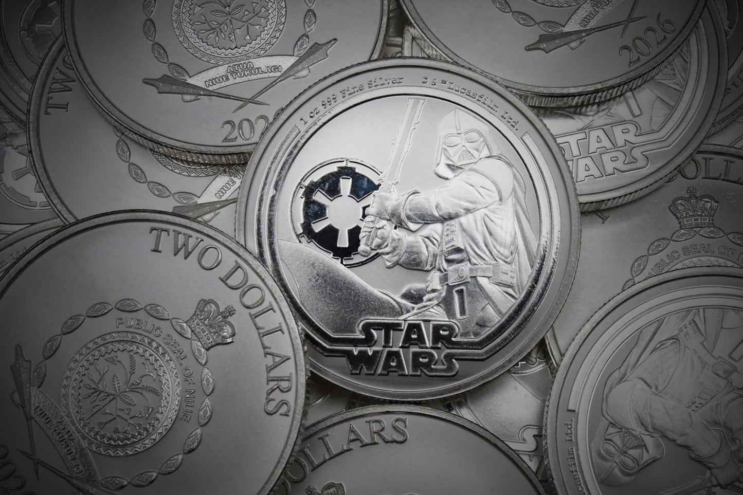 2026-1 Oz Niue Silver Star Wars Darth Vader Coin $2 Seller BU | Brilliant Uncirculated with Certificate of Authenticity