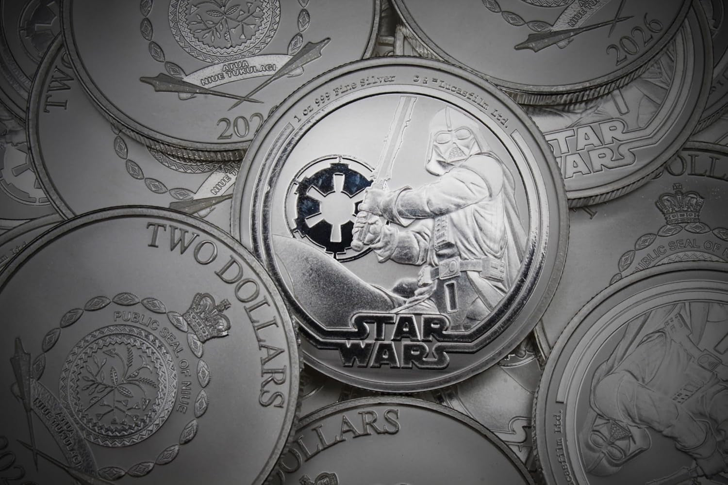 2026-1 Oz Niue Silver Star Wars Darth Vader Coin $2 Seller BU | Brilliant Uncirculated with Certificate of Authenticity