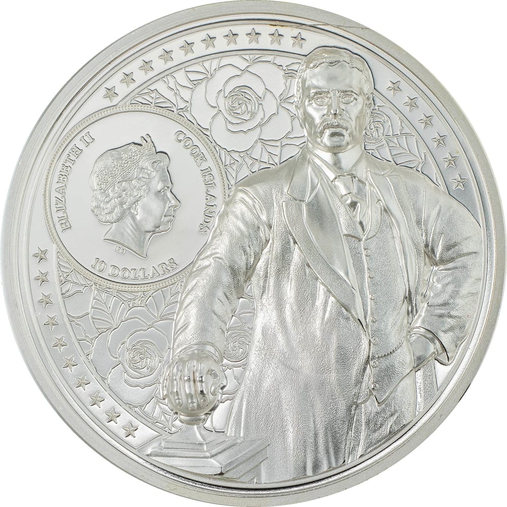 2022 Cook Islands $10 Theodore Roosevelt 2 oz Silver NGC PF70 Ultra Cameo