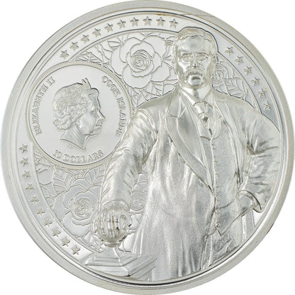 2022 Cook Islands $10 Theodore Roosevelt 2 oz Silver NGC PF70 Ultra Cameo