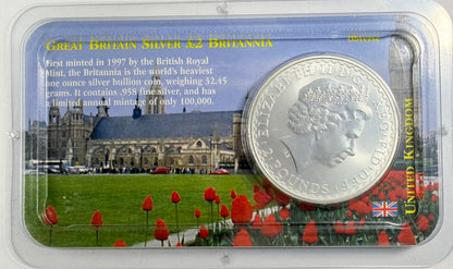 2000 Great Britain Britannia 1 oz Silver £2 Coin BU Littleton Coin Company