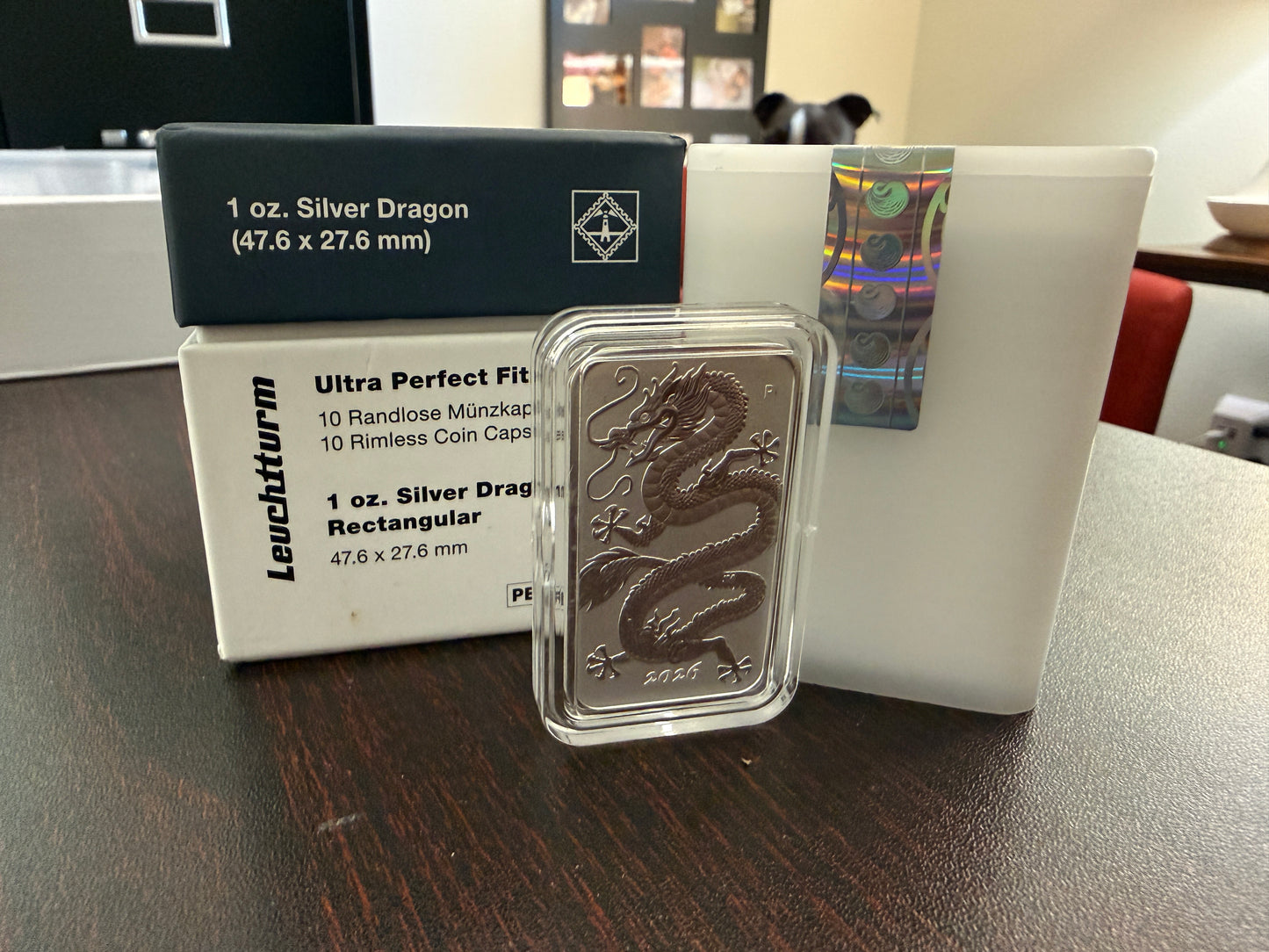 2026 Perth Mint Dragon 1 oz Silver Bar from Roll in New Ultra Capsule