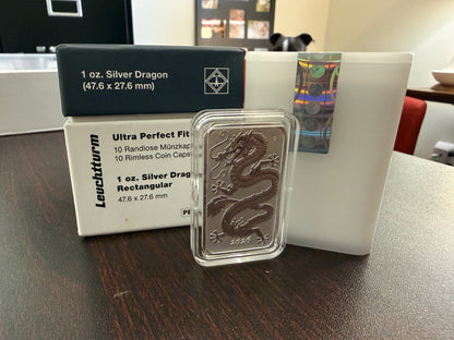 2026 Perth Mint Dragon 1 oz Silver Bar from Roll in New Ultra Capsule
