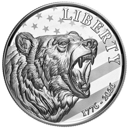 2026 Sunshine Mint America 250th American Bear 10 oz .999 Silver Round