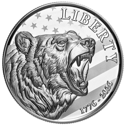 2026 Sunshine Mint America 250th American Bear 10 oz .999 Silver Round