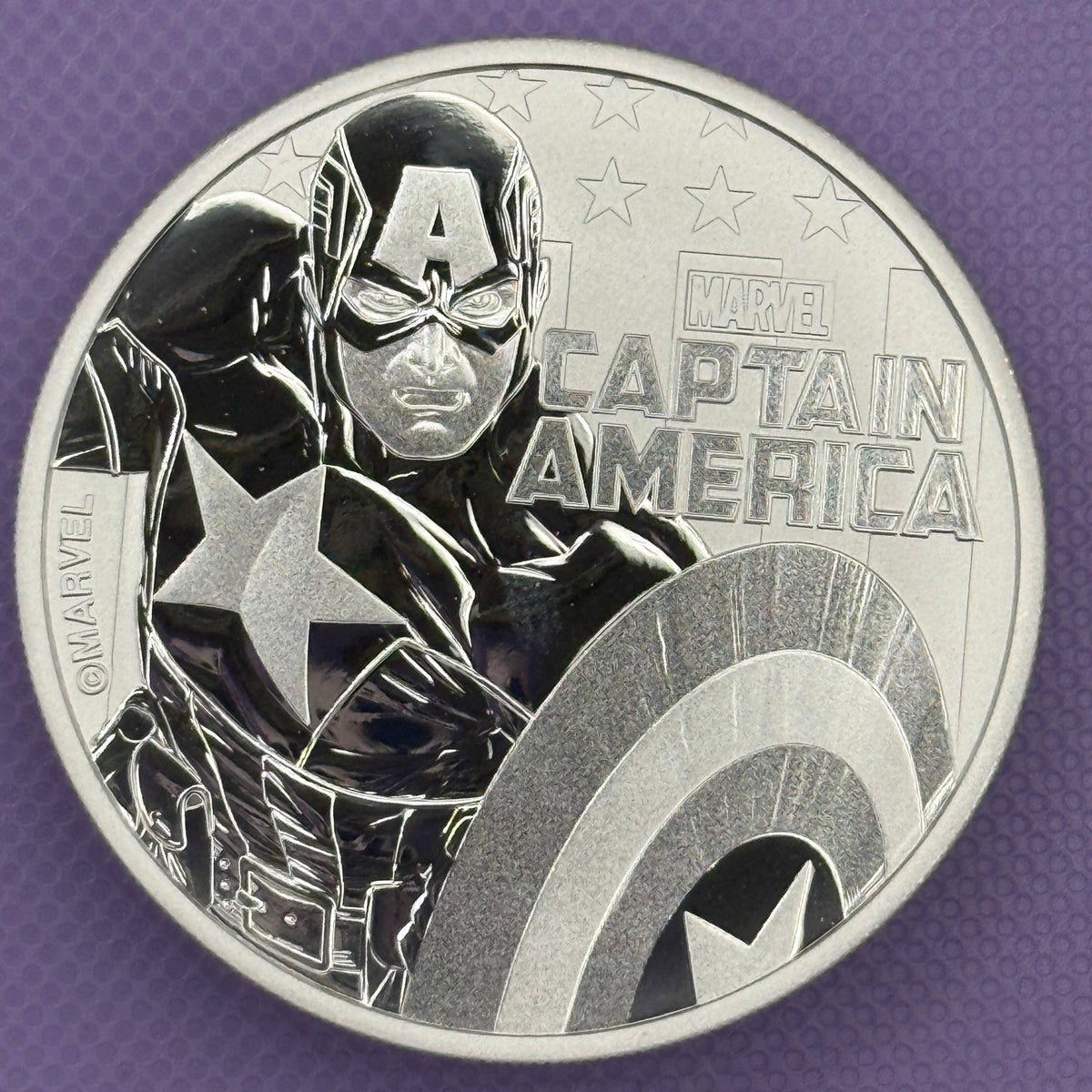 2019 Tuvalu Marvel Captain America 1 oz .9999 Silver Coin – Perth Mint