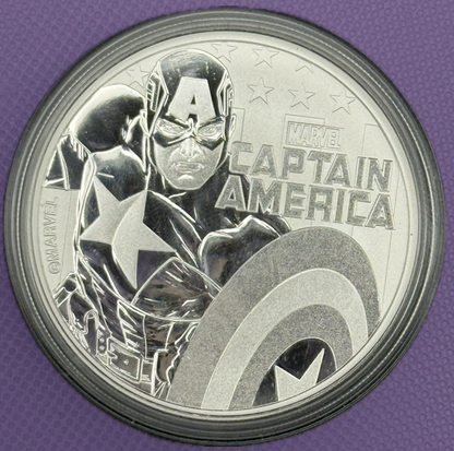 2019 Tuvalu Marvel Captain America 1 oz .9999 Silver Coin – Perth Mint