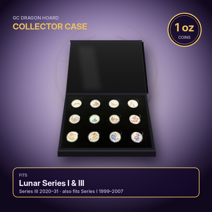 Lunar Silver Coin Storage Box – 1 oz – Series I & III Capsule Edition
