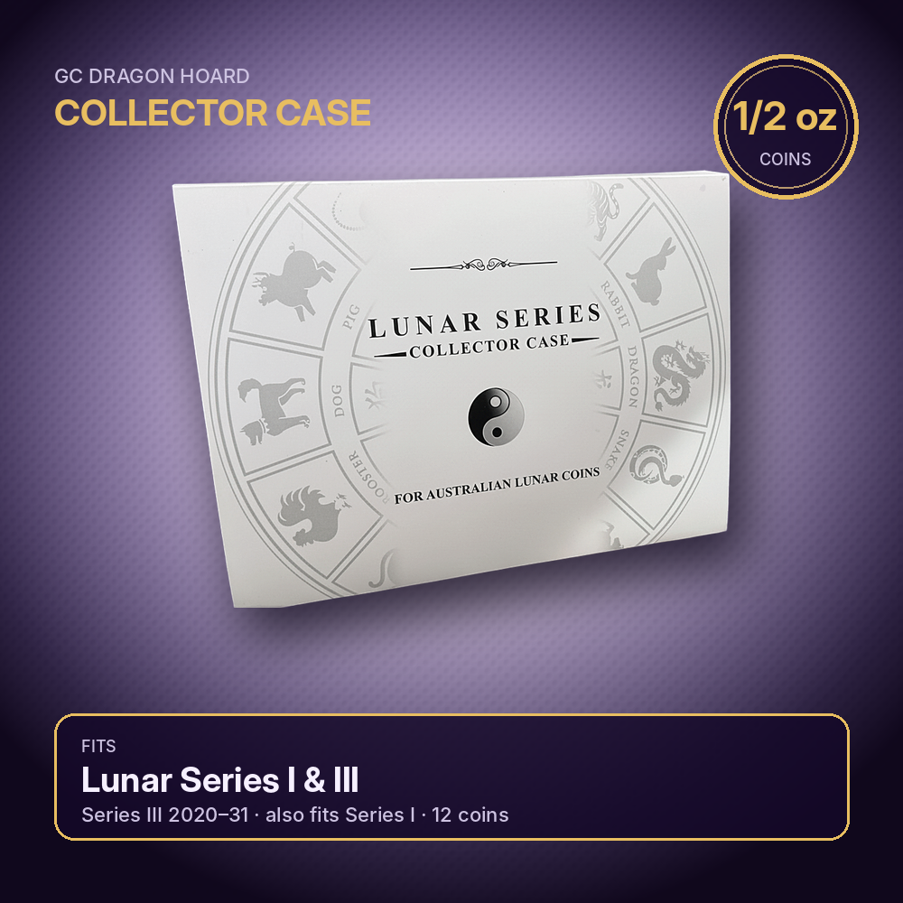 Lunar Silver Coin Storage Box – 1/2 oz – Series I & III Capsule Edition