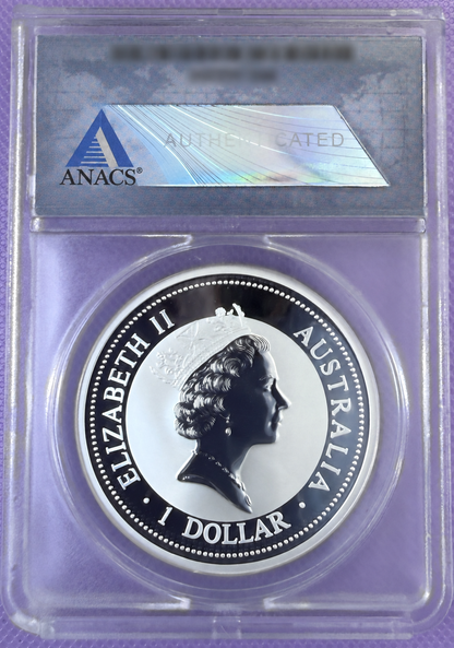 1992 Australia Kookaburra 1 oz Silver $1 ANACS MS70 DCAM