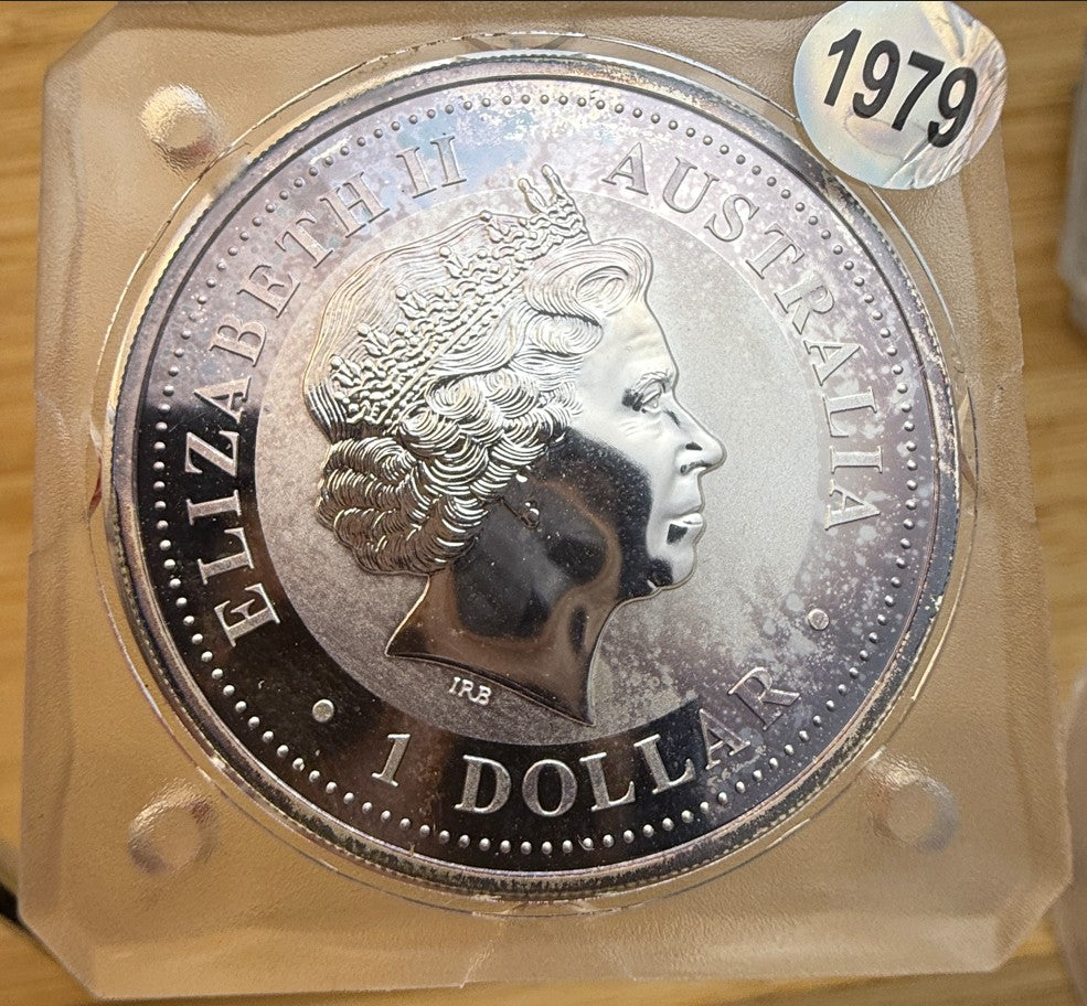 1999 Australia Kookaburra 1oz ☆Semi-Key Date!! ☆ Original Square Capsule