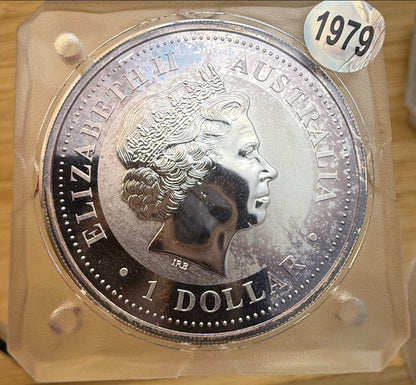 1999 Australia Kookaburra 1oz ☆Semi-Key Date!! ☆ Original Square Capsule