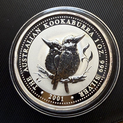 2001 Australia Kookaburra 1 oz Silver Coin .999 Fine Silver Coin