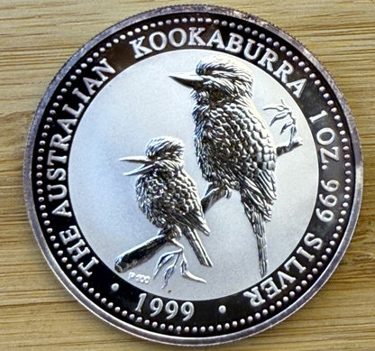 1999 Australia Kookaburra 1oz ☆Semi-Key Date!! ☆