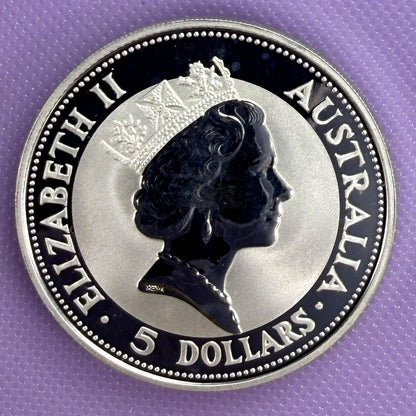 1991 Australia Kookaburra 1 oz Silver Coin .999 Fine Silver Coin BU