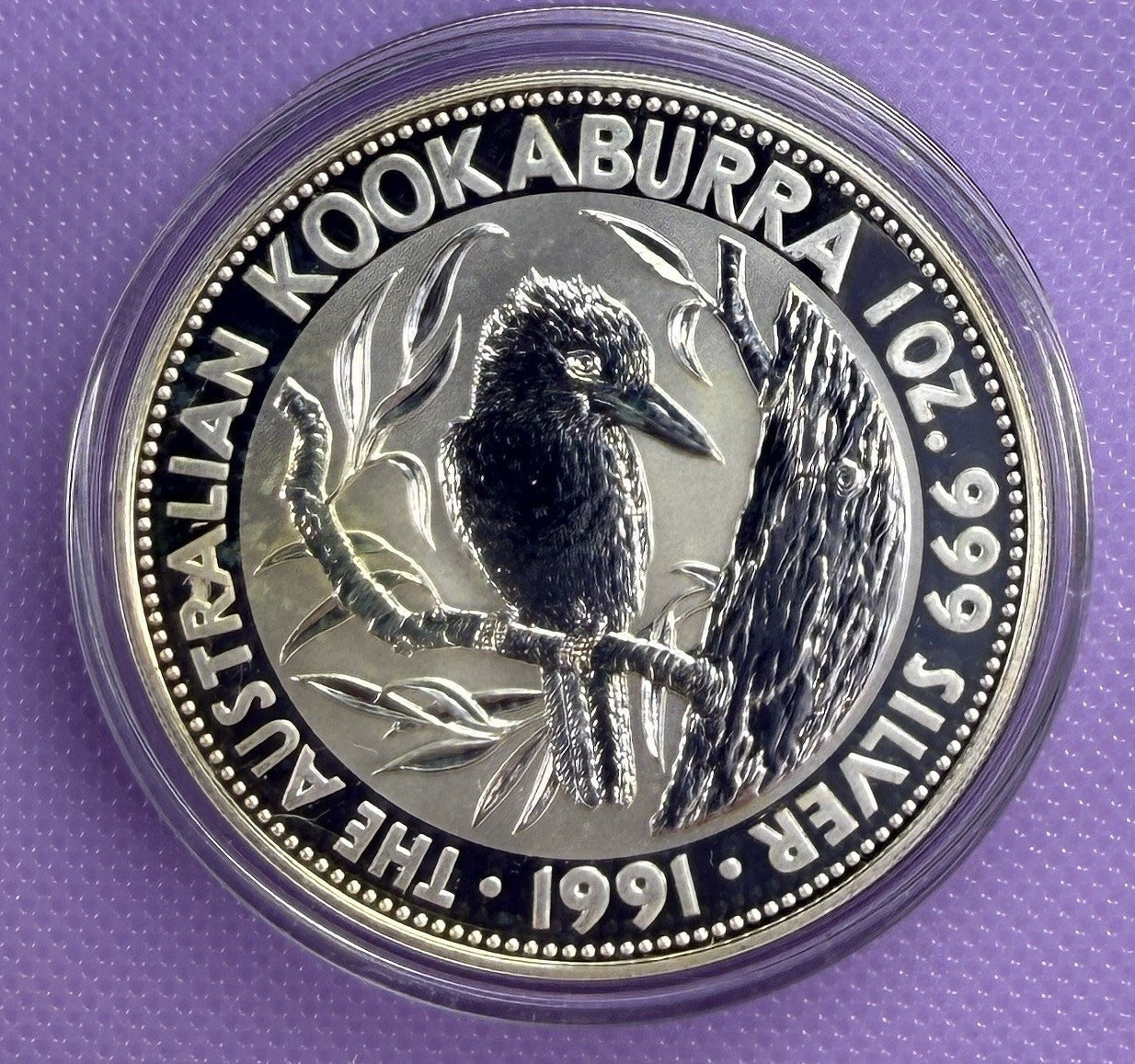 1991 Australia Kookaburra 1 oz Silver Coin .999 Fine Silver Coin BU