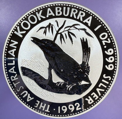 1992 Australia Kookaburra 1 oz Silver Coin .999 Fine BU