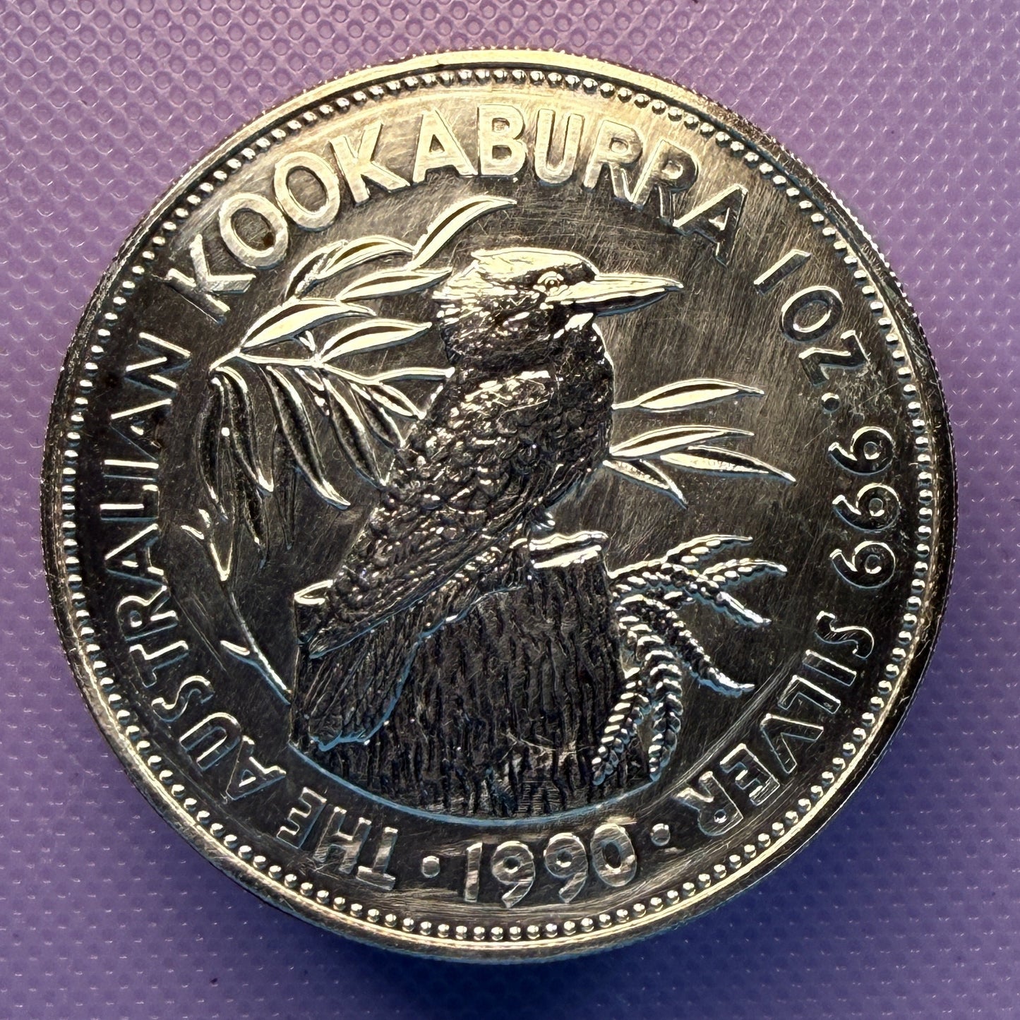 1990 Australia Kookaburra 1 oz Silver Coin .999 Fine BU
