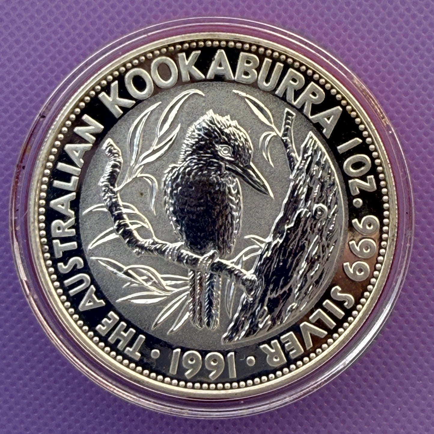 1991 Australia Kookaburra 1 oz Silver Coin .999 Fine BU